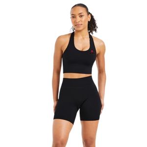 Ensemble de vêtements de sport pour femmes, haut court et short de cycliste taille haute, pour la gym, le yoga, l'entraînement, la course à pied, en tissu extensible - Product Image 1