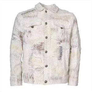 Ensemble classique personnalisé pour homme : veste en jean brut délavé style vintage et jean large tendance pour l'hiver - Product Image 2