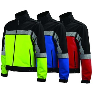 ZOHSUB POWER INDUSTRY Hi Vis Reflective ANSI Class 1 <b>Waterproof</b> LED Flash Safety Windbreaker Jacket for Construction Worker - Product Image 1