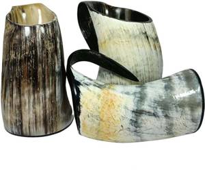 Drinking Horn Top Quality Buffalo Horn Glass Viking Drinking Horn Mug /Beer Cow Horn Cup/glass With Brass Rim at Low Price - Product Image 3