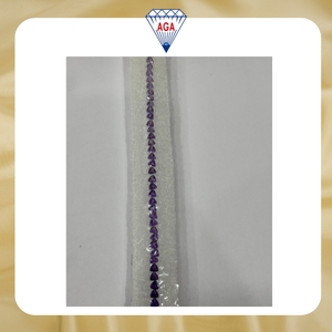 Excellente Améthyste Naturelle Quartz Coupe Trillion 5x5mm Calibrée Gris Foncé Ensemble de 14,88 carats Pierres Précieuses Violettes Libres Qualité Madagascar - Product Image 2