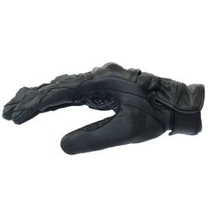 Gants de course en cuir véritable pour homme, résistants, courts, pour le ski, le motocross, la moto, le vélo, avec logo - Product Image 4