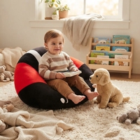 Canapé simple rond en peluche à rayures tigrées OEM ODM, certifié CE UKCA ASTM, coussin de salon imprimé animal multicolore personnalisé, vente en gros