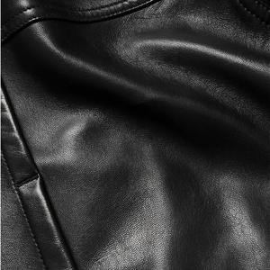 Chaqueta de Cuero de Cordero Negra para Hombre, Chaquetas de Cuero para Hombre, Abrigos de Cuero de Pakistán - Product Image 3