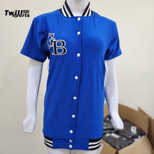 Women's Casual Short Sleeve Summer <b>Dress</b> <b>Custom</b> Logo Breathable Baseball Varsity Jacket Plus Size Sportswear Polyester/Cotton - Product Image 6