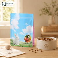 Sachets personnalisés en aluminium imprimé avec fermeture éclair refermable pour aliments pour animaux de compagnie (chats, chiens, cochons d'Inde, lapins)