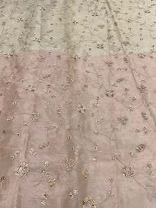 Tissu en dentelle à sequins brodés de perles pour Abaya, Kaftan, vêtements de mode, textile personnalisé, exportateur en gros - Product Image 3