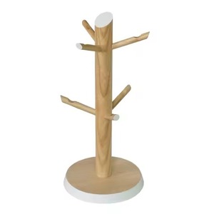<b>Mug</b> <b>Holder</b> Solid Black Central Post 6 Horizontal Stick Pegs Weighted Round Base Kitchen Countertop Coffee <b>Mug</b> Stand <b>Mug</b> <b>Holder</b> - Product Image 3