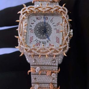 Reloj de Diamantes de Lujo Splendid Gift Jewelry, 28 mm, Moissanita/Brazalete de Plata, Cuarzo Analógico, Movimiento ETA, Esfera con Números Romanos, Zafiro - Product Image 6