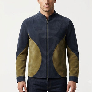 Custom <b>Suede</b> <b>Leather</b> <b>Jacket</b> Featuring Modern Stand Collar Premium Soft Texture For Stylish Casual Outfits And Streetwear - Product Image 3
