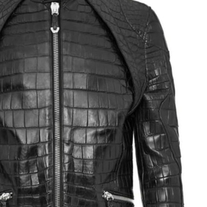 Nueva Chaqueta de Cuero Repujado Unisex de Alta Calidad, Cuello Alto, Logotipo Frontal, Antibacteriana, Resistente al Viento y Transpirable, en Tendencia y Superventas - Product Image 5