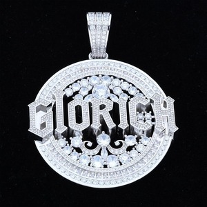<b>Mens</b> 925 <b>Silver</b> Rhodium Plated Moissanite <b>Cross</b> Iced GIORICH Pendant <b>Necklace</b> Lightweight Hip Hop Luxury Streetwear Jewelry Gift - Product Image 2