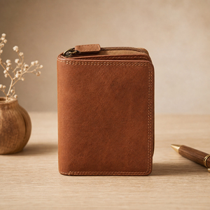 Premium Quality Leather Zipper Closure <b>Wallet</b> for Men <b>RFID</b> <b>Blocking</b> Custom Logo Wholesale Manufacturer Available For Sale - Product Image 6