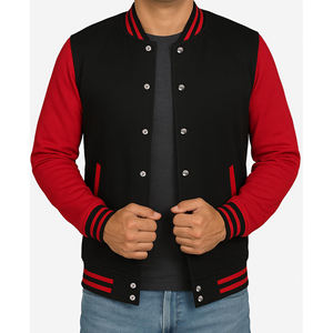 Chaqueta Varsity de Moda Escolar de Alta Calidad Personalizable para Hombre, Chaqueta Letterman Personalizada con Estampado y Bordado de Béisbol - Product Image 2