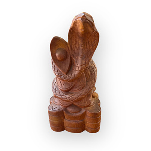Statue de serpent au design moderne, sculptée avec raffinement, en bois Huong, pour décoration intérieure - Product Image 6