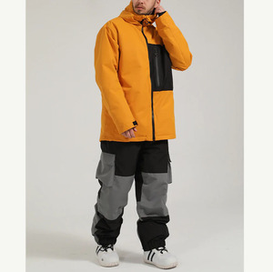 2026 Winter Snowboard Bomber <b>Jacket</b> Hooded <b>Pullover</b> Closure Standard Thickness Waterproof & Breathable Ski Suit <b>Men</b> Front Logo - Product Image 3
