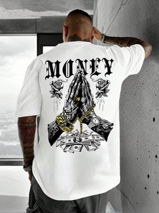 T-shirts à col rond pour hommes de différentes couleurs, respirants, 100% coton, séchage rapide, vêtements d'été, manches courtes, tricotés, prix bas - Product Image 2