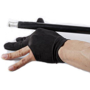 Custom Logo 3 Finger Billiard Gloves for <b>Pool</b> Snooker <b>Cue</b> Sports Left Hand Glove Stretch Fabric Premium Quality Billiard Gloves - Product Image 3