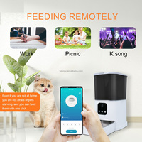 Distributeur automatique de nourriture pour animaux de compagnie intelligent 5L, écologique, avec caméra WiFi, contrôle automatique des portions programmées, bol en acier inoxydable