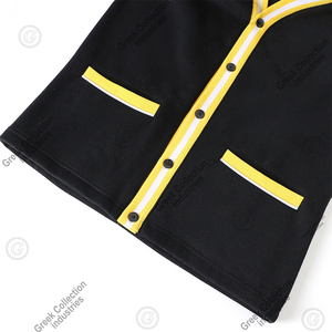 Custom Sorority Fraternity black <b>Cardigan</b> <b>Sweater</b> 100% cotton fleece Embroidered Greek Letter College University winter <b>cardigan</b> - Product Image 4