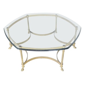 Elegant Metal Coffee <b>Table</b> With Glass Top Durable Center Furniture <b>For</b> Luxury Apartment Interior Decoration Concepts - Product Image 5