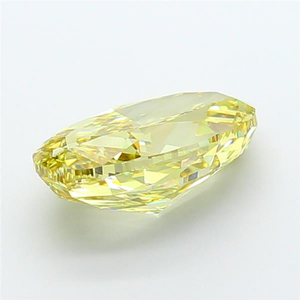 Pierre de luxe pour bijoux fins, diamant de laboratoire jaune intense fantaisie taille ovale étincelante, certifié CVD, pierre précieuse non montée - Product Image 2
