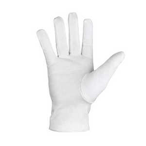 Gants en coton uni respirants à doigts complets avec logo brodé maçonnique pour hommes et femmes, mitaines blanches - Product Image 4