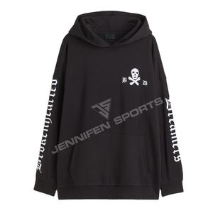 Sweat à capuche décontracté pour homme automne-hiver, 100% coton, entièrement brodé, logo personnalisé, séchage rapide, respirant, coupe ample, couleur unie - Product Image 1