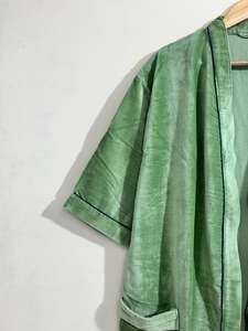 Robe kimono en velours vert, peignoir doux et moelleux, robe de spa de luxe, vêtements de détente confortables pour l'hiver - Product Image 3