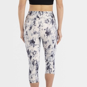 Leggings de yoga sublimés imprimés en tissu polyester léger pour femmes 2026 - Product Image 6