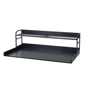 Estante de madera para lavadora/Secadora de 54 x 27.5 pulgadas con 2 ganchos y estantes de exhibición para lavandería - Product Image 1