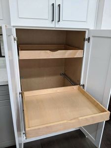 Premium Sliding Wood Cabinet Organizer Pull Out <b>Shelves</b> for Kitchen Cupboard Roll Out Wooden Pantry Storage Drawers - Product Image 5