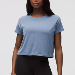 Custom Oversized Boxy <b>Drop</b> Shoulder Women's Printed T-shirts Heavyweight Distressed <b>Acid</b> Washed Crop Top Women's Tee Shirt - Product Image 4