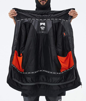 Blouson bomber long à capuche pour homme, imperméable, coupe-vent, respirant, grande taille, logo sur le devant, service OEM