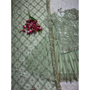 Hermoso Lehenga Choli de poliéster para fiestas con bordados elegantes para ocasiones especiales - Product Image 2