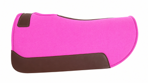 Tapis de selle rose polyvalent avec bordure marron et doublure en polaire pour l'équitation - Product Image 4