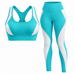 Conjunto de Yoga de 6 Piezas a Cuadros para Mujer, Ropa Deportiva con Cierre, Ajustada, Transpirable, para Atletas Femeninas - Product Image 4