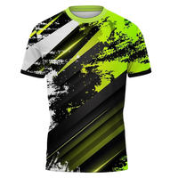 T-shirts à manches courtes en molleton imprimés par sublimation personnalisés pour hommes, 100% coton, écologiques, séchage rapide, respirants, 300 grammes, décontractés