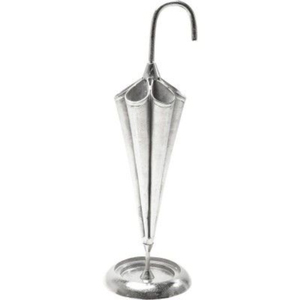 Porte-parapluie moderne en acier inoxydable avec design cannelé, structure autoportante, décoration d'intérieur, support métallique - Product Image 3