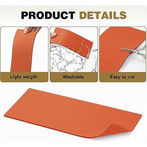 Set Premium di 3 Tappetini in Silicone Antiscivolo per Pressa a Caldo, 1/8'' x 4'' x 8'', per Cappelli, Maniche e Piccole Macchine per Pressa a Caldo - Product Image 2