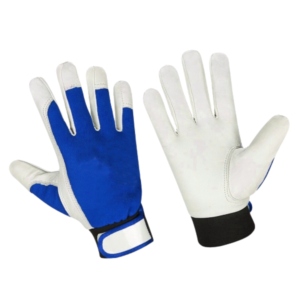 High Quality Heavy-Duty Industrial Goat Grain Leather Work <b>Gloves</b> Breathable Reflective Safety Hand Protection for <b>Drivers</b> - Product Image 3
