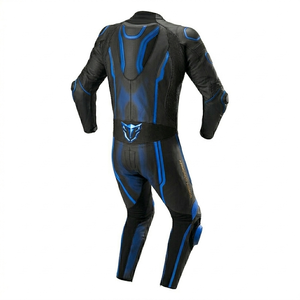 Combinaison de course moto en cuir professionnelle sur mesure – Armure homologuée CE – Combinaison de piste en cuir de vachette respirant - Product Image 3