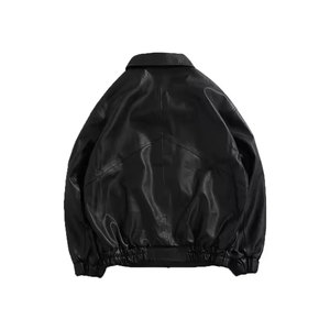 2025 Best Selling Vintage Style <b>Men's</b> Leather <b>Jacket</b> High Quality with Stand Collar for Winter <b>Long</b> Sleeves - Product Image 2