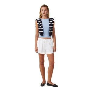 เสื้อผ้าลำลองดีไซน์ล่าสุด ผลิตตามสั่ง ขายส่ง แฟชั่นฤดูร้อน น้ำหนักเบา ทรงเข้ารูป 220 กรัม ระบายอากาศได้ดี เป็นมิตรกับสิ่งแวดล้อม ดีไซน์แบบครอป - Product Image 2