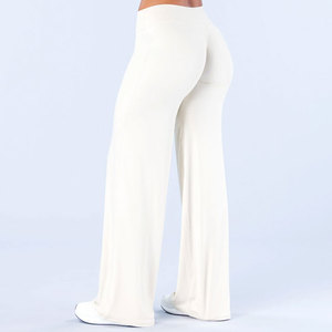 New Fashion Gym Custom Logo Spandex Sportswear <b>Flare</b> Bottom Plus Size <b>Leggings</b> <b>High</b> <b>Waist</b> Yoga Exercise Running Wear Quick Dry - Product Image 2