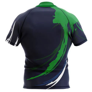 Fabrication en gros en usine, uniforme de rugby au design unique, logo personnalisé, impression par sublimation, maillot de rugby court à séchage rapide, OEM - Product Image 3