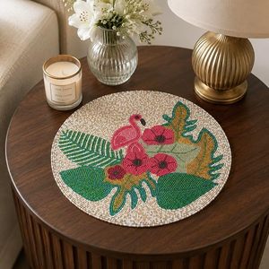 Premium Handmade <b>Beaded</b> Embroidery <b>Placemats</b> Stylish Luxury Dining Table Accessories for Home Restaurant Hotel and Wedding Decor - Product Image 4