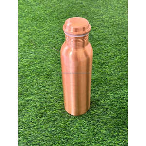 Bouteille d'eau en cuivre pur méthode de consommation directe bouteille légère vaisselle décorative bouteille en cuivre avec couvercle - Product Image 5