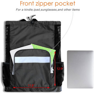 Custom Polyester Nylon Drawstring Backpack Gym <b>Bags</b> Pockets Unisex <b>String</b> Sports <b>Bag</b> Foldable Waterproof Features - Product Image 3