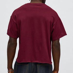 T-shirt pour homme de qualité supérieure, 100% coton, impression numéro 7, col rond, style décontracté, streetwear, fabricant OEM ODM, fournisseur de marques privées - Product Image 3